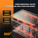 KAPAS air fryer toaster oven, 18-in-1 Toaster Oven Air Fryer Combo, 32 Quart Large Countertop Convection Oven, Bake, Broil, Toast, Fry Oil-Free, rotisserie and oven rack Included,1800W