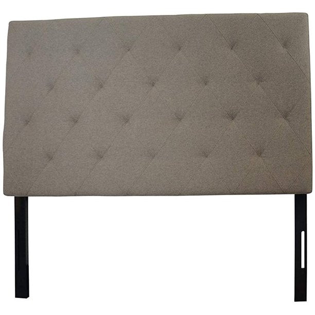 Tufted Linen Fabric Upholstered Queen Headboard (Light Brown(Queen))