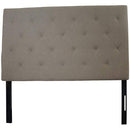 Tufted Linen Fabric Upholstered Queen Headboard (Light Brown(Queen))
