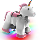 Electric Stuffed Ride on Unicorn Animals for 3-7 Years Old (6V/7A)