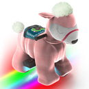 Electric Stuffed Ride on Lamb Toy Animals for 3-7 Years Old (6V/7A)