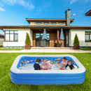6 Person Large Inflatable Swimming/Ball Pool 120"x72"x22" 0.3mm PVC Thickness