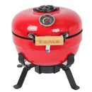Ceramic BBQ Grill 8inch, Easy to carry, for Outdoor Cooking, Picnic, Patio, Backyard,red