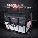KAPAS Wide Mouth Tool Bag, Tote Bag Made by Water Proof Material and Wear-Resisting Hard Base (21-Inch)