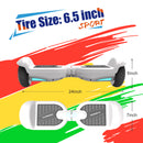6.5" LED Flash Wheel Hoverboard with Bluetooth Speaker | White