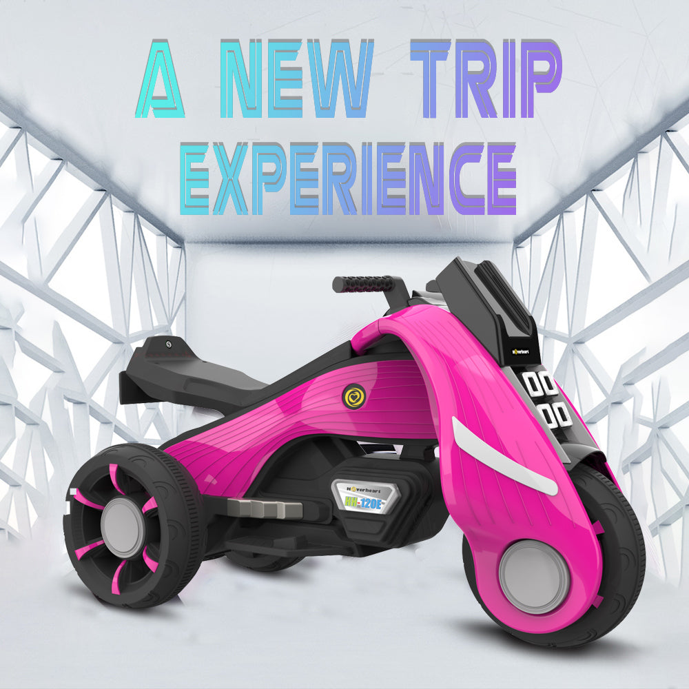 Battery Operated Electric Trike Motorcycles Ride-On for Kids | Pink