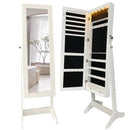 Jewelery Cabinet with LED lights & mirror, Standing Style and Lockable storage
