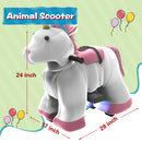 Electric Stuffed Ride on Unicorn Animals for 3-7 Years Old (6V/7A)