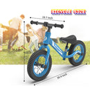 HOVER HEART Lightweight Kid's Balance Bike, 12'' Sports Balance Bike for Toddlers 18~48 Months, 2~4 Years Old with Adjustable seat and Absorbing Pneumatic Tire (Blue)