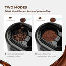 KAPAS Mini Automatic Coffee Machine With Grinding Function, Programmable Timer Mode and Keep Warm Plate,0.6L Capacity, 600W