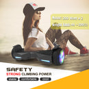 H-Warrior Hoverboard with LED Wheel | Black