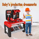 HILLO 46 PCS Creative DIY Repair Tool Workbench Play Toys Pretend Tool Playset for Kids of Ages 3+ Realistic Tools and Accessories for Children Worker Pretend Game