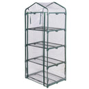 SUNORGREEN 4 Tier Mini Greenhouse With Sturdy Portable Shelves , COVER AND ROLL-UP ZIPPER DOOR