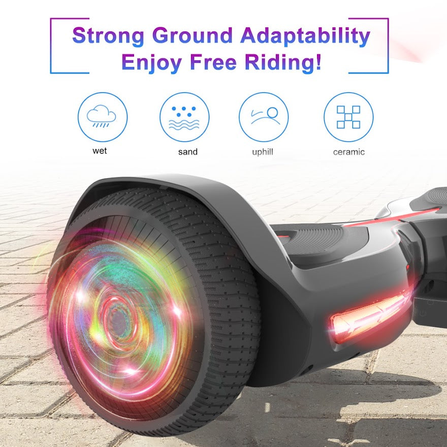 Hoverboard Self Balancing Scooter for Kids Hover Board with 6.5" Wheels Built-in Bluetooth Speaker Bright LED Lights