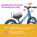 HOVER HEART Lightweight Kid's Balance Bike, 12'' Sports Balance Bike for Toddlers 18~48 Months, 2~4 Years Old with Adjustable seat and Absorbing Pneumatic Tire (Blue)