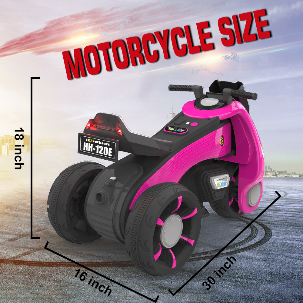 Battery Operated Electric Trike Motorcycles Ride-On for Kids | Pink