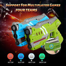 HILLO Laser Tag Guns Sets of 2, Flashing LED Space Blaster Gun Toys with Sounds Effects, Vibrating Futuristic Pistols for Indoor & Outdoor Gmae for Boys & Girls and Family, More Guns Compatible