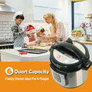KAPAS 6L (6.34 Quart) Smart Programmable Electric Pressure Cooker