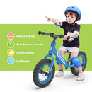 HOVER HEART Lightweight Kid's Balance Bike, 12'' Sports Balance Bike for Toddlers 18~48 Months, 2~4 Years Old with Adjustable seat and Absorbing Pneumatic Tire (Blue)