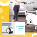 Exercise Bike Standing,Home Office Standing Desk Exercise Bike-White