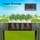 Raised Planter Box with Legs Outdoor Elevated Garden Bed On Wheels for Vegetables Flower Herb Patio