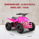 HOVERHEART Titan ATV Motor Power 350 w Brush Motor. Battery 24 v 12 Ah - Pink