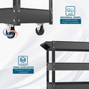 KAPAS Steel 3-Shelf Multipurpose Utility/Supply/Service/Tool Cart Great for Garage, Warehouse, Cleaning, Office & Workplace