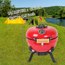 Ceramic BBQ Grill 8inch, Easy to carry, for Outdoor Cooking, Picnic, Patio, Backyard,red