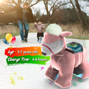 Electric Stuffed Ride on Lamb Toy Animals for 3-7 Years Old (6V/7A)