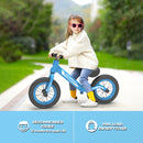 HOVER HEART Lightweight Kid's Balance Bike, 12'' Sports Balance Bike for Toddlers 18~48 Months, 2~4 Years Old with Adjustable seat and Absorbing Pneumatic Tire (Blue)