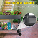 Raised Planter Box with Legs Outdoor Elevated Garden Bed On Wheels for Vegetables Flower Herb Patio