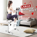 Exercise Bike Standing,Home Office Standing Desk Exercise Bike-White