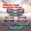 K6 6.5" Hoverboard LED Flash Wheel with Bluetooth Speaker | Chrome Rainbow