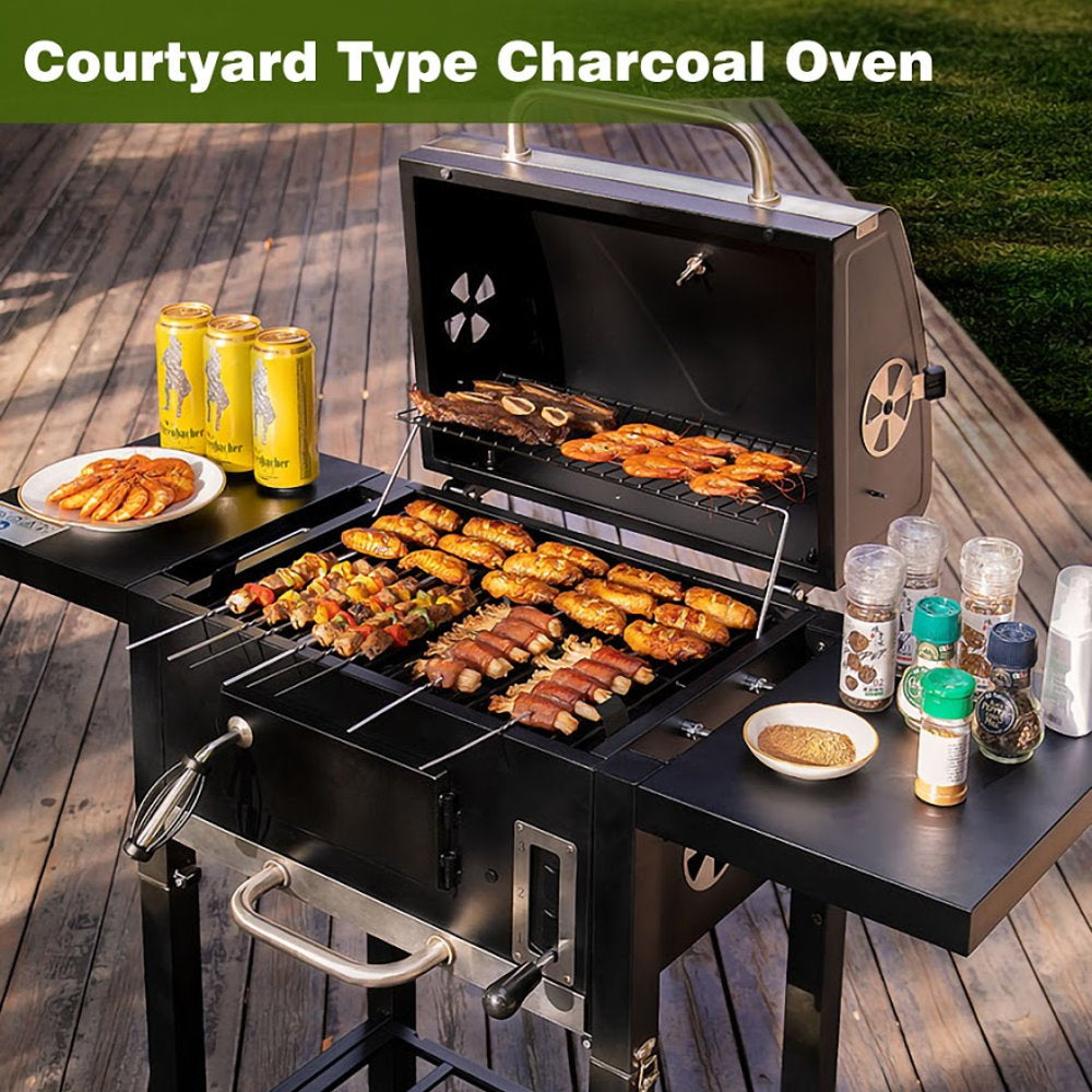 kapas Outdoor Foldable and Portable Charcoal BBQ Grill for Picnic, Camping, Patio Backyard Cooking