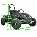 BAJAX 79cc 2.5HP 4-Stroke (EPA Approved) Off Road Go Kart - Black