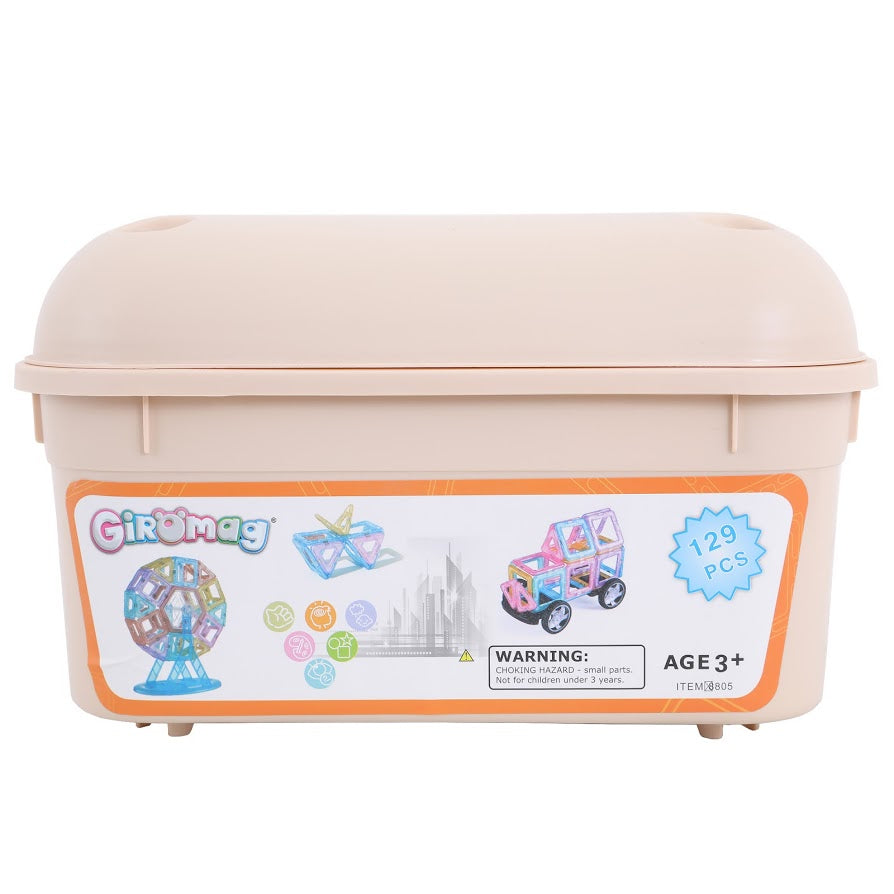 129 PCS Magnetic Tiles Building Blocks Sets to Boys Girl Preschool