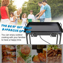 KAPAS Premium BBQ Flat Top Griddle Pan, 32" x 17" BBQ Iron Plate Suitable to Double Burners Propane Tank Stove