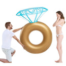 16 inch Ring Diameter Inflatable Diamond Floating Row Swimming Ring Adult Recliner Ring Inflatable Floating Bed Water Sport Engagement ring inflatable.