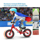 HOVER HEART Lightweight Kid's Balance Bike, 12'' Sports Balance Bike for Toddlers 18~48 Months, 2~4 Years Old with Adjustable seat and Absorbing Pneumatic Tire (Red)