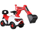 Hoverheart Ride On Electric Motor Excavator With Manual Digger & Music Sounds (Red)