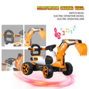 Hoverheart Ride On Electric Motor Excavator With Power Digger & Music Sounds (Yellow)