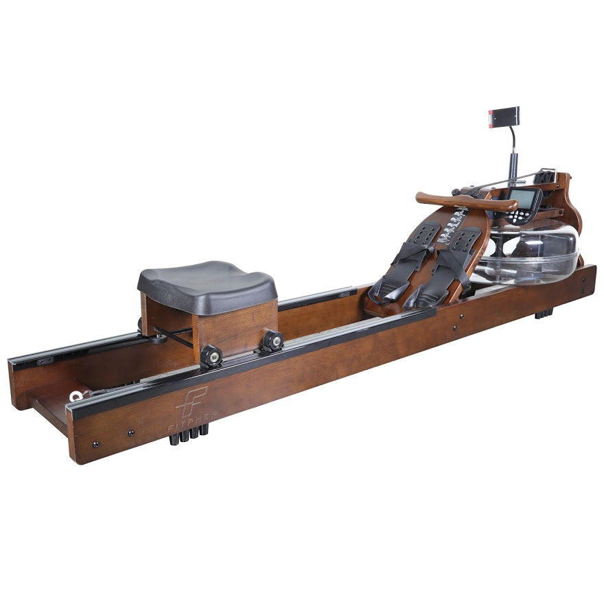 FITPHER Fitness Equipment Water Resistance Rowing Machine Dual-Track Healthy Indoor Gym Equipment For Fitness (Woody)