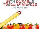 SUNORGREEN Red Tomato Kid's Garden Tool Set of 4, Soil Rake, Garden Spade, Soil Shovel and Push Broom by Safety Approved