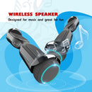 6.5'' Hoverboard with Front/Back LED & Bluetooth Speaker, Self-Balance Flash Wheel, UL Chrome Black