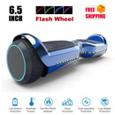 Hoverstar 6.5'' Hoverboard with Front/Back LED & Bluetooth Speaker, Self-Balance Flash Wheel, UL Chrome Blue