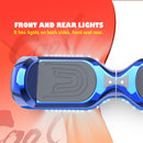 Hoverstar 6.5'' Hoverboard with Front/Back LED & Bluetooth Speaker, Self-Balance Flash Wheel, UL Chrome Blue