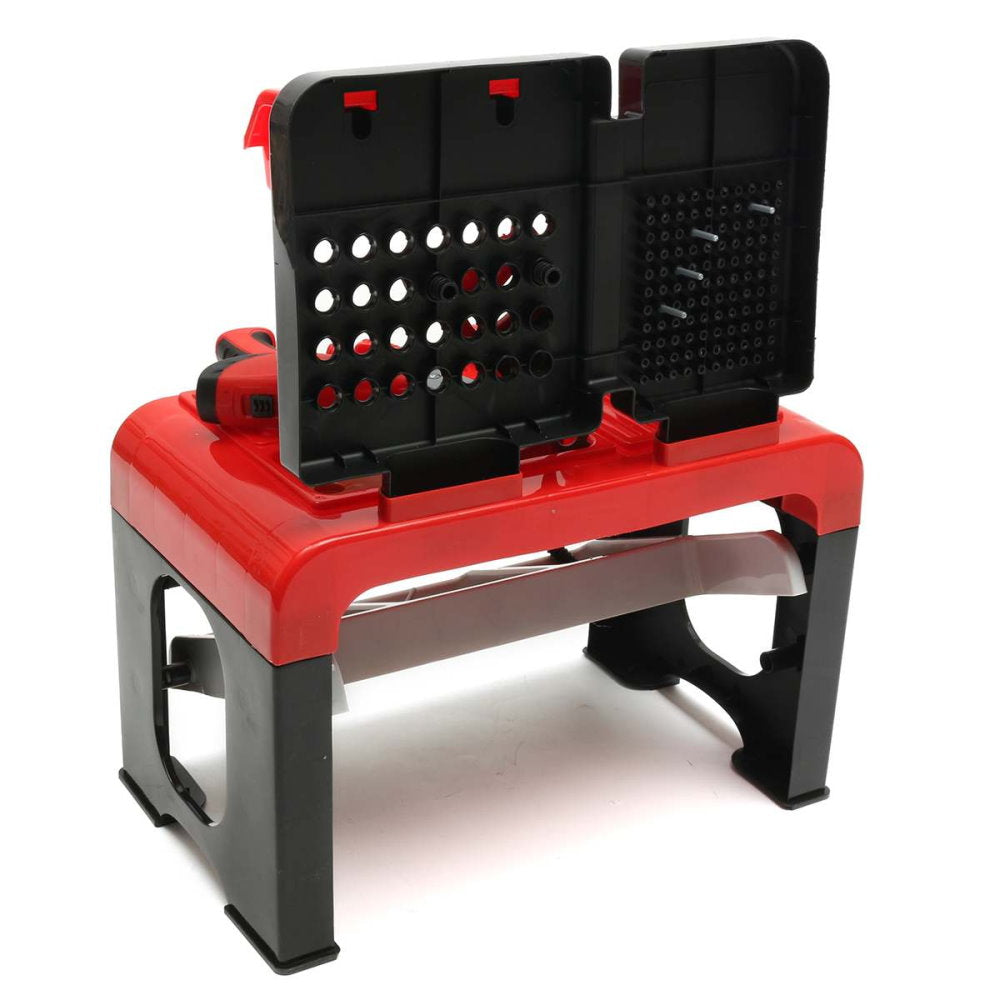 HILLO 46 PCS Creative DIY Repair Tool Workbench Play Toys Pretend Tool Playset for Kids of Ages 3+ Realistic Tools and Accessories for Children Worker Pretend Game