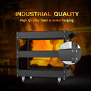 KAPAS Steel 3-Shelf Multipurpose Utility/Supply/Service/Tool Cart Great for Garage, Warehouse, Cleaning, Office & Workplace