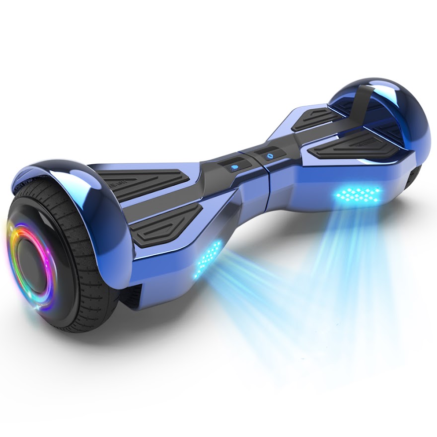 Triangle Hoverboard with Bluetooth Speaker, 6.5 inch LED Wheels, Dual 200W Motor up to 6.2 MPH, UL2272 Certified Self Balancing Scooters for Kids Adults