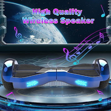 Triangle Hoverboard with Bluetooth Speaker, 6.5 inch LED Wheels, Dual 200W Motor up to 6.2 MPH, UL2272 Certified Self Balancing Scooters for Kids Adults
